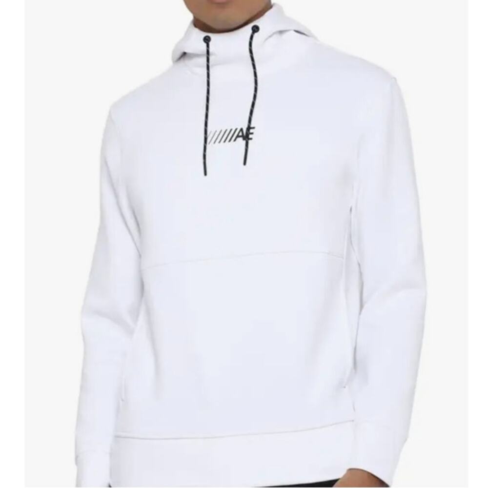 American Eagle Men's White Active Jogger Sweatshirt Hoodie Size Small